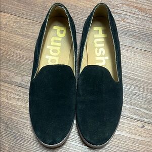 Hush Puppies Black Slip-On Loafers Minimalist Design